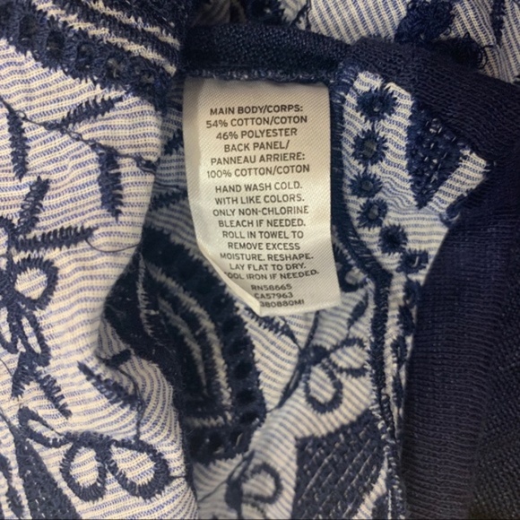 Caslon Embroidered Mixed Media Top - Picture 5 of 5